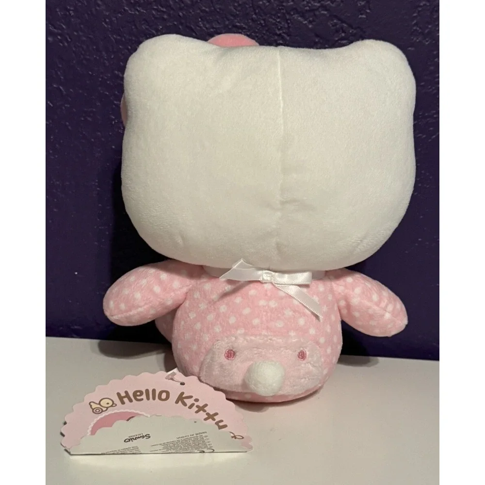 Sanrio Hello Kitty Plush Rattle Baby Lovey Polka Dot Nakajima Germany 2010 Rare